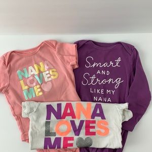 Old Navy Nana Bodysuit and T-Shirt Bundle of 3